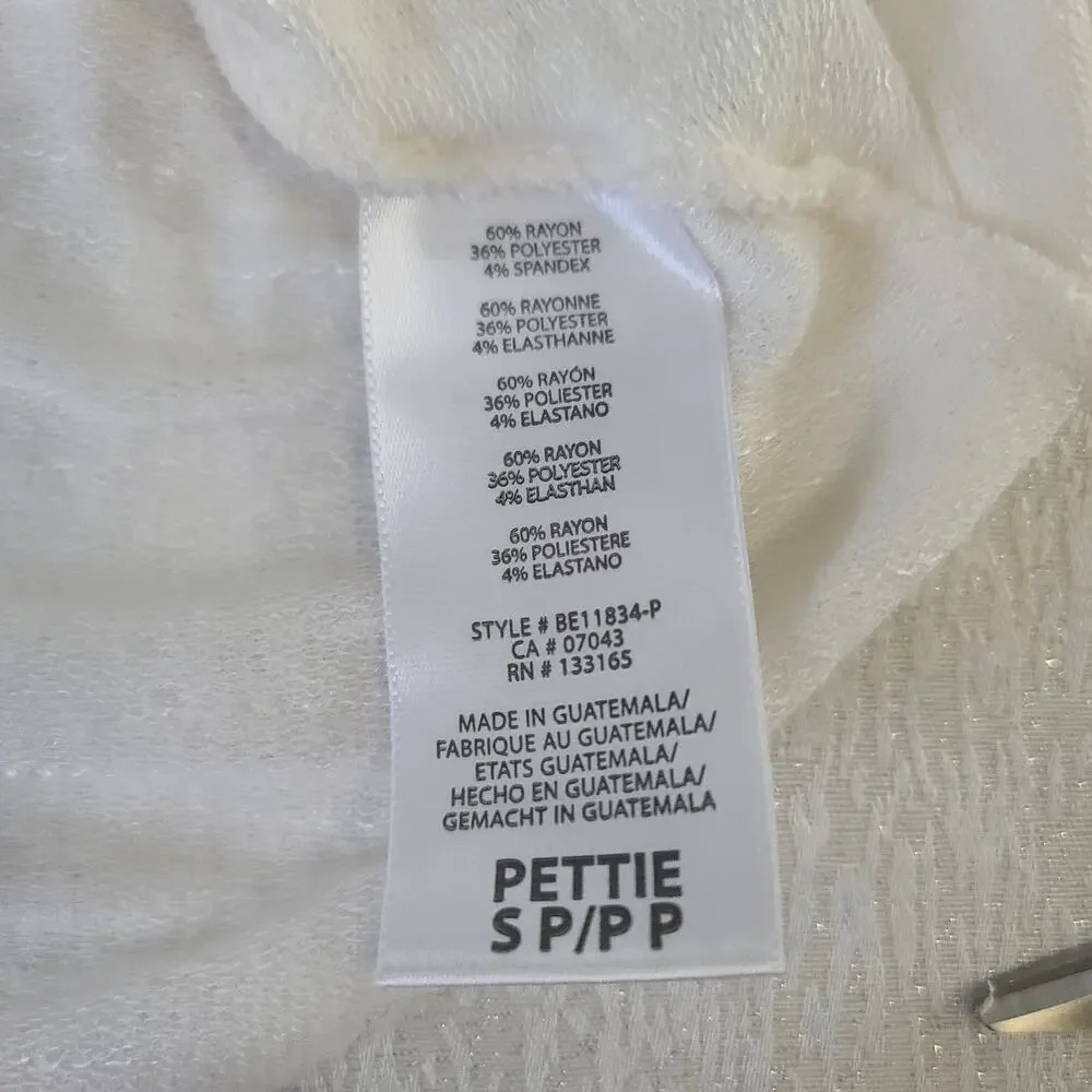 Everleigh poplin sleeveless tunic women's Ivory down top Size Petite small - Picture 5 of 8